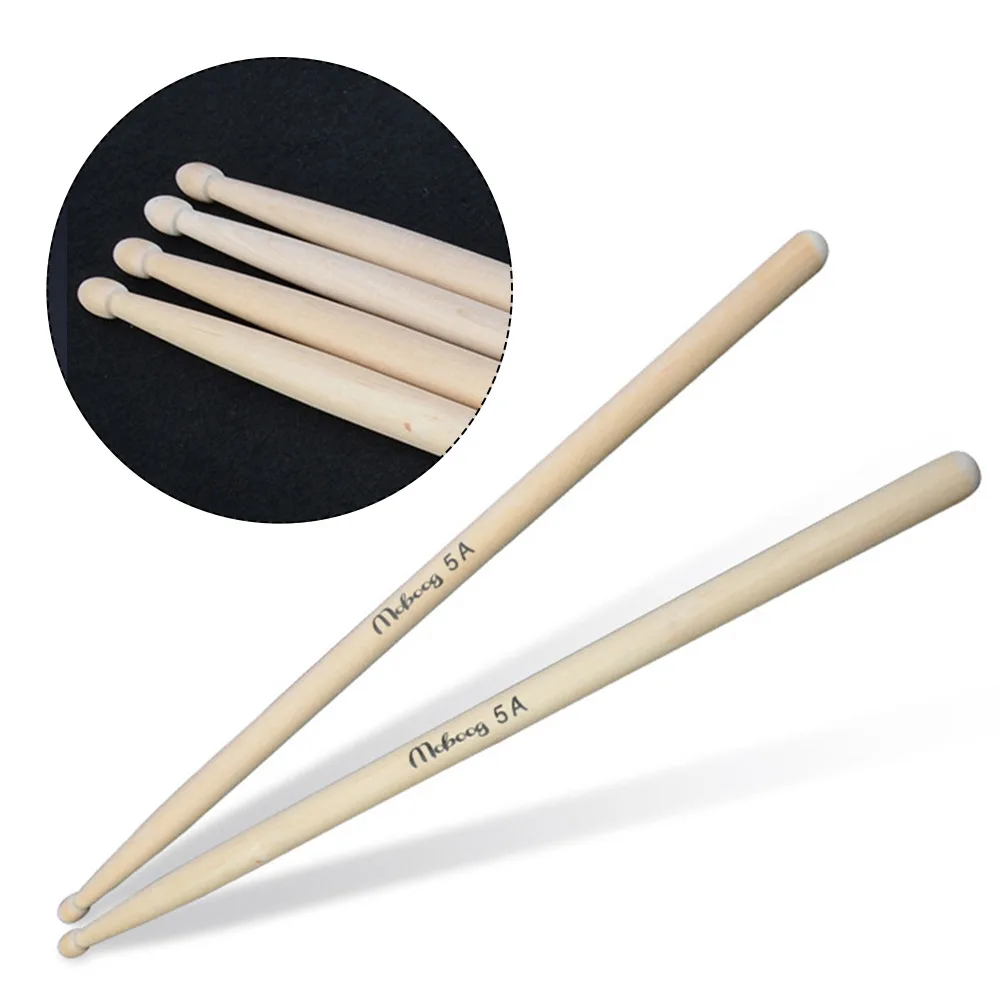 5A Drumsticks Beginner Drumsticks Drum Practice Oval Tip Punchy Drums Bright Cymbals Lightweight