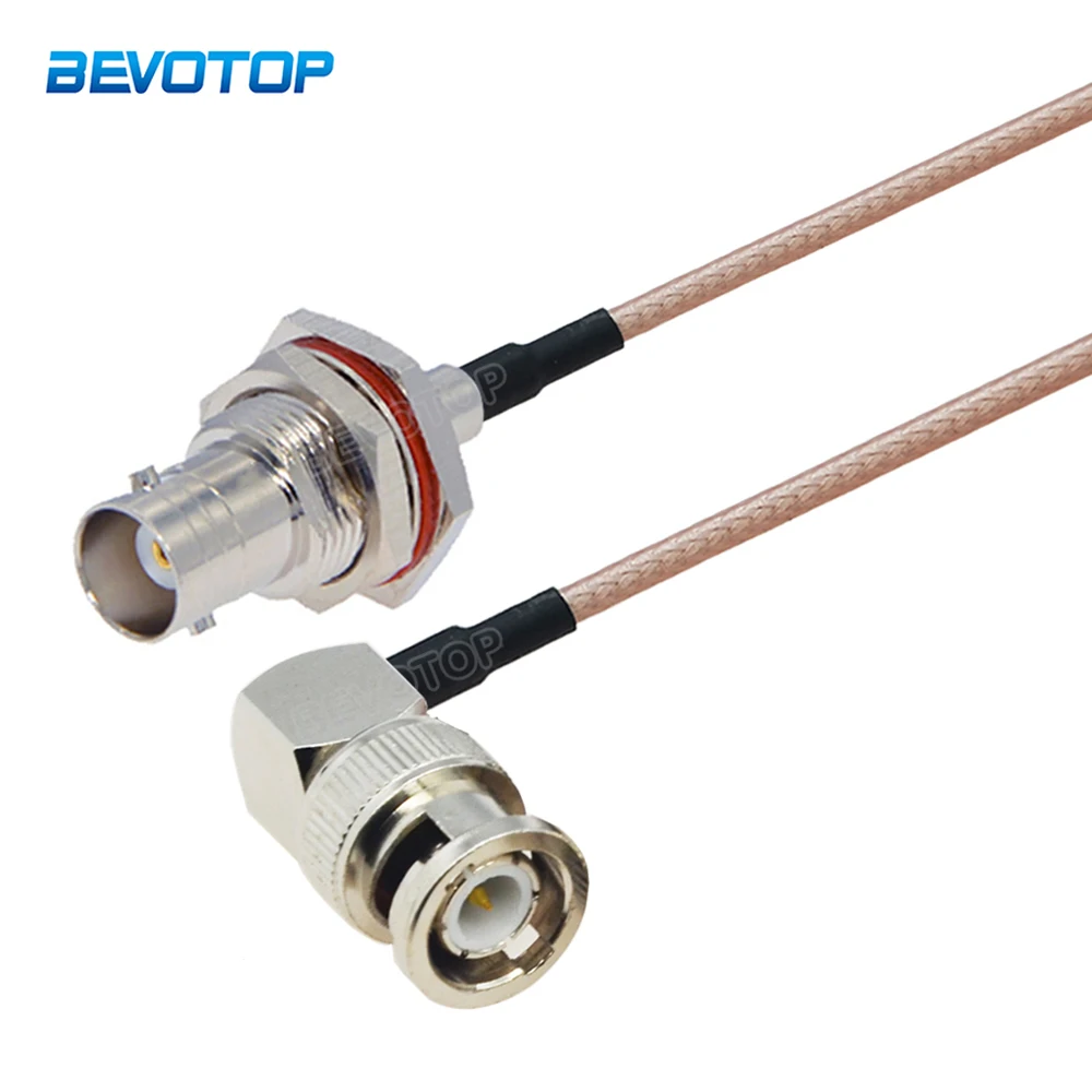 

BNC Female Bulkhead to BNC Male Plug Crimp Connector 50 Ohm RG316 RF Coaxial Jumper Cable BNC Pigtail Coax Extension Cable Cord