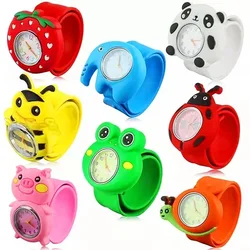 Boys Girls Watches Baby Kindergarten Party Gift Toy Children Wristwatch Slap Bracelet Clock Cartoon Kids Watches Birthday Gift
