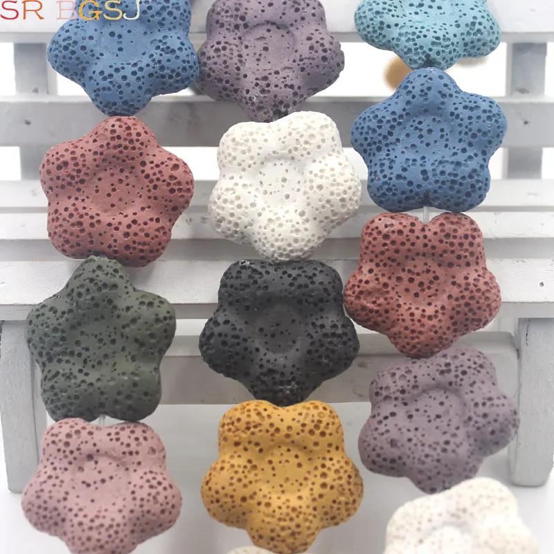 Бесплатная доставка 27 мм Красочные смешанные цвета плоский большой цветок Лава
