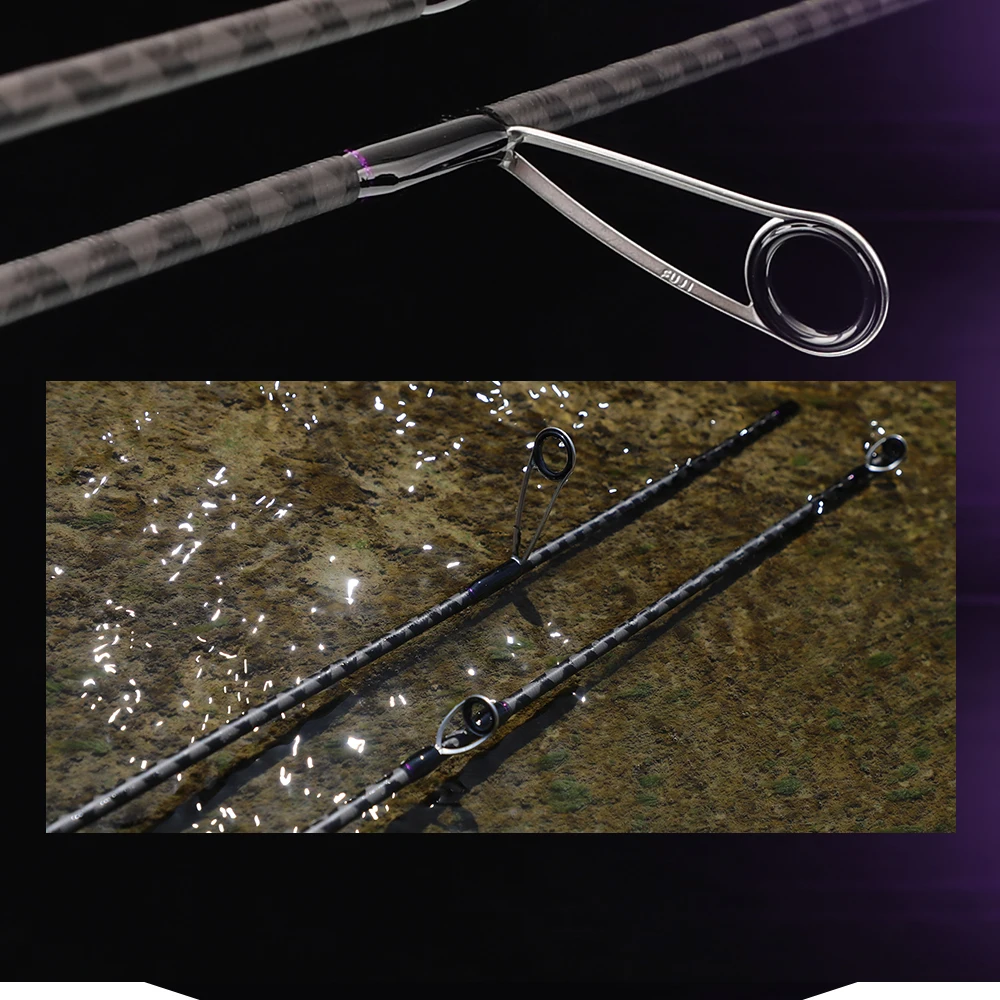 FISHINGFANS FUJI ALCONITE GUIDE UL Ultraleichte Angelrute mit Vollspitze für Forellen, Crappie, kleine Fische, Rassel-Rollenhalterung – Detail 6