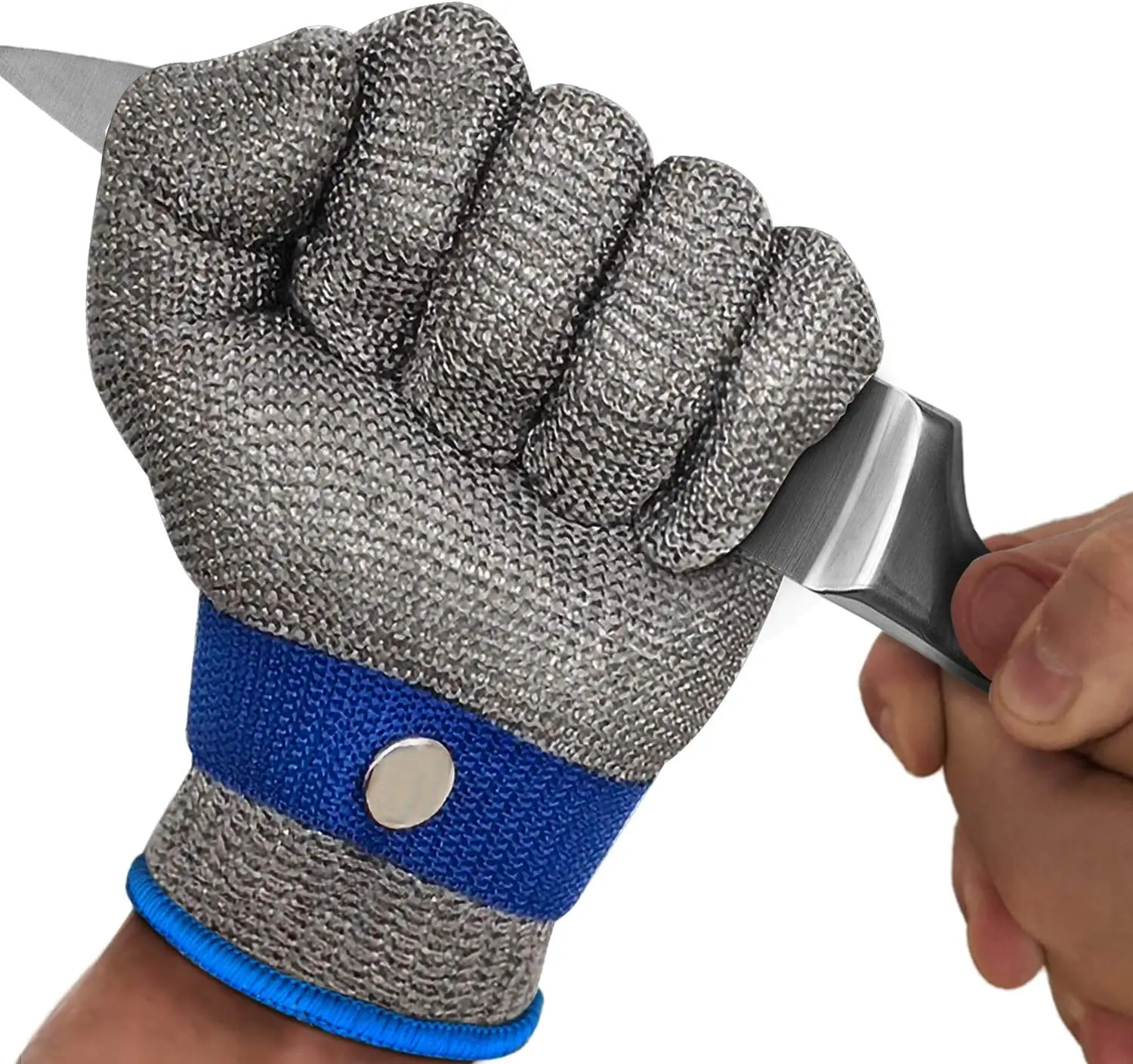 ThreeH Gants de coupe de sécurité des gants 304L de maille d'acier