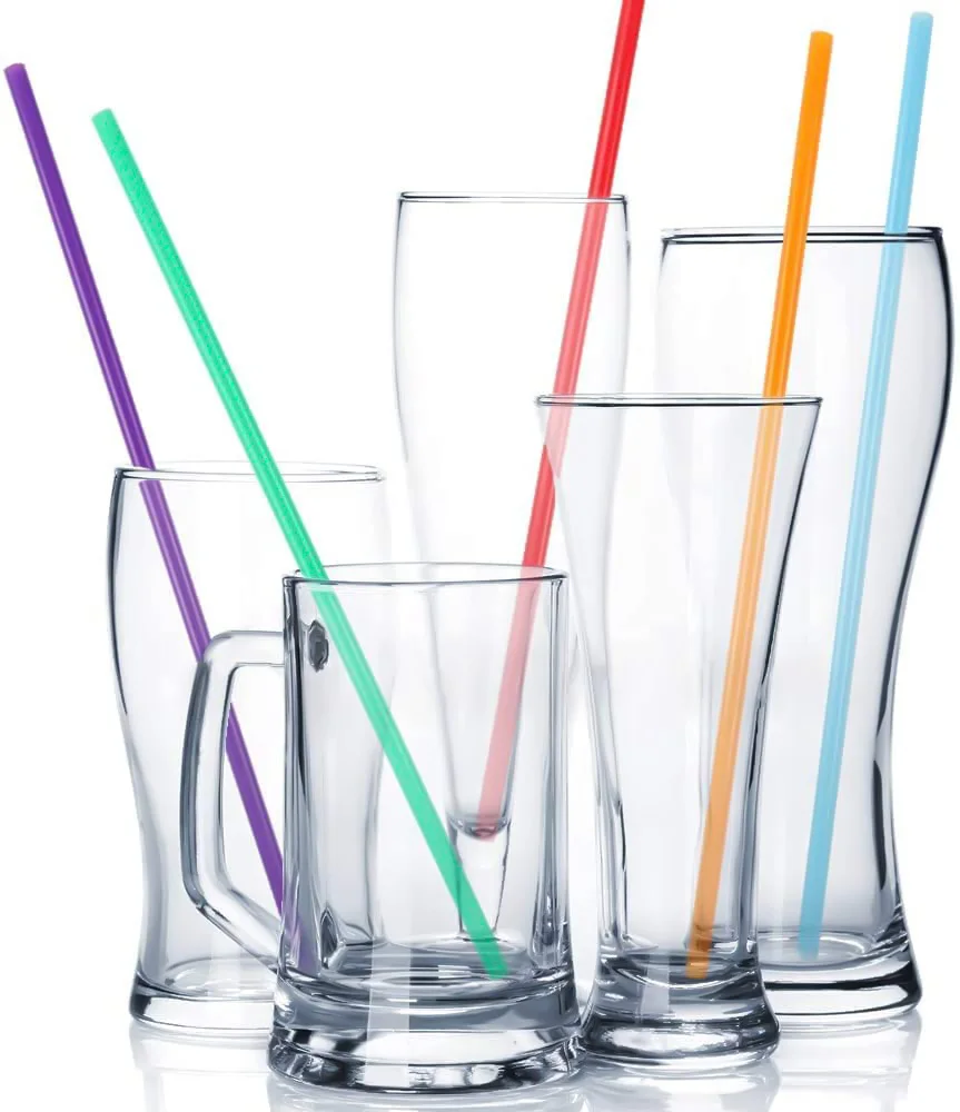 Description Picture 6 of item100pcs Long Drinking Straws Colorful Plastic Wide Straw Milk Tea Juice Cocktail Drink Straw Birthday Party Kitchen Accessories