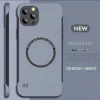 Ultra Thin Hard PC Magnetic Frameless Phone Case Magsafe For iPhone 16 15 14 Pro 13 12 Mini 11 Pro Max Matte Color Solid Cover 1