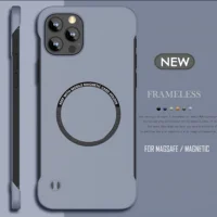 Ultra Thin Hard PC Magnetic Frameless Phone Case Magsafe For iPhone 16 15 14 Pro 13 12 Mini 11 Pro Max Matte Color Solid Cover 1