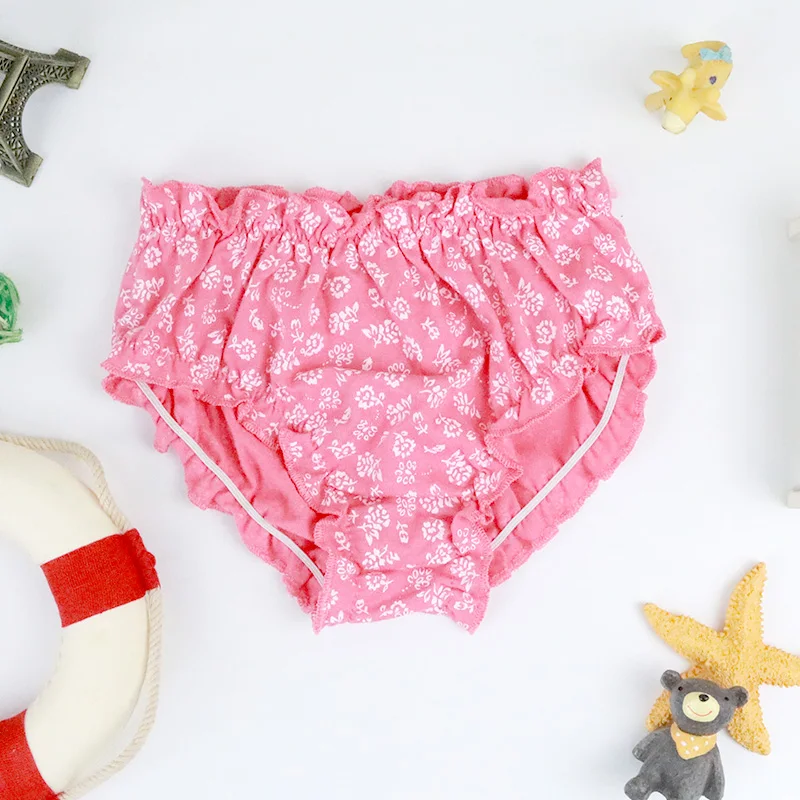 Little Q Newborn pure cotton underwear Girls 100% cotton fashion panties Baby floral clothes Child elastic waist bottom for girl