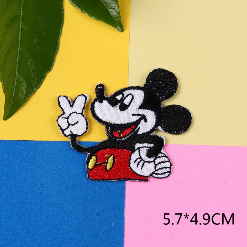 Disney Mickey Minnie Mouse Embroidered Patches on Clothes for Children  Stickers Cartoon DIY Sewing Pant Bag Clothing Kawaii Gift