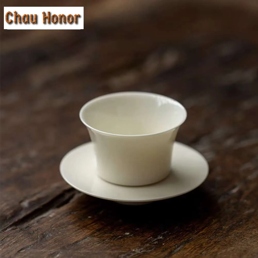 2pc/set Handamde Apricot White Glazed Coasters Non-slip Cup Mats for Coffee Cups Heat Insulation Placemats Cha Supplies Craft