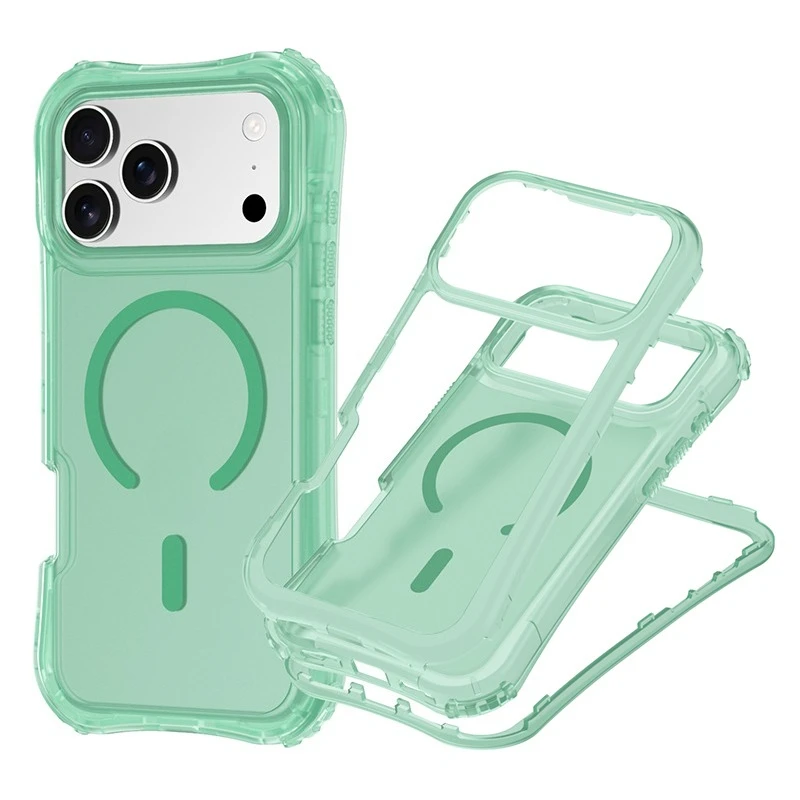 Armor 3IN1 PC TPU Magnetic Charging Clear Case for iPhone 17 Pro Max - Durability Test
