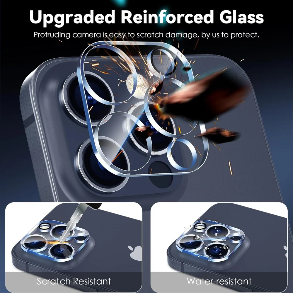 Camera Lens Protector For iPhone 17 16 15 14 Pro Max Camera Protection Film For Apple iPhone 15 14 Plus lente Glass iP 13 12 Mini 11 Pro Pelicula Camera iPhone14 Pro lens cover iPhone15 Pro accesorios 4