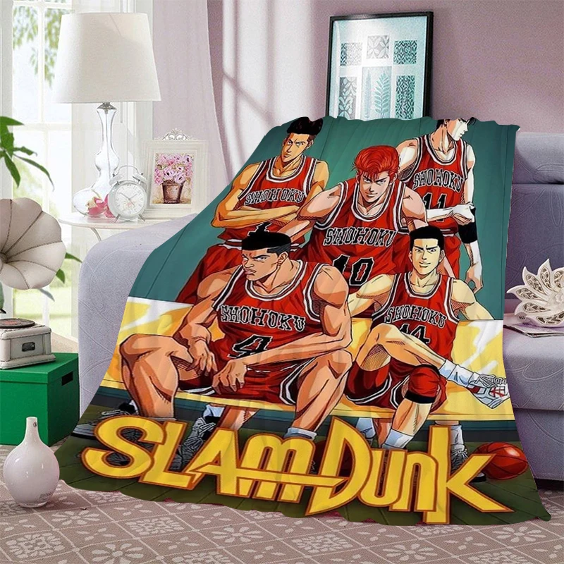 

Anime Flannel Blanket Sofa Winter Warm B-Slam Dunk Microfiber Bedding Fluffy Soft Blankets King Size Bed Fleece Nap Throws