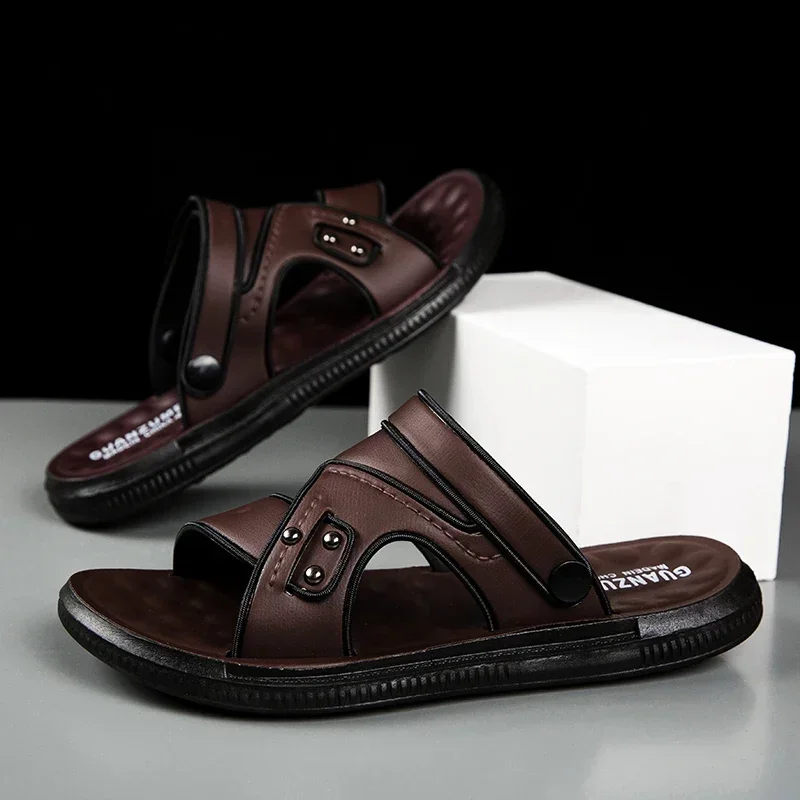 Adult Leather Men's Sandals Summer Shoes Outdoor Sandals leather sandals summer sandals