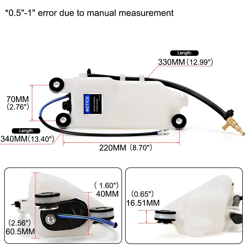 Outboard Oil Tank Assembly For Mercury Mercruiser Quicksilver 1200-8M0063190 12008M0063190 8M0063190 outboard oil tank