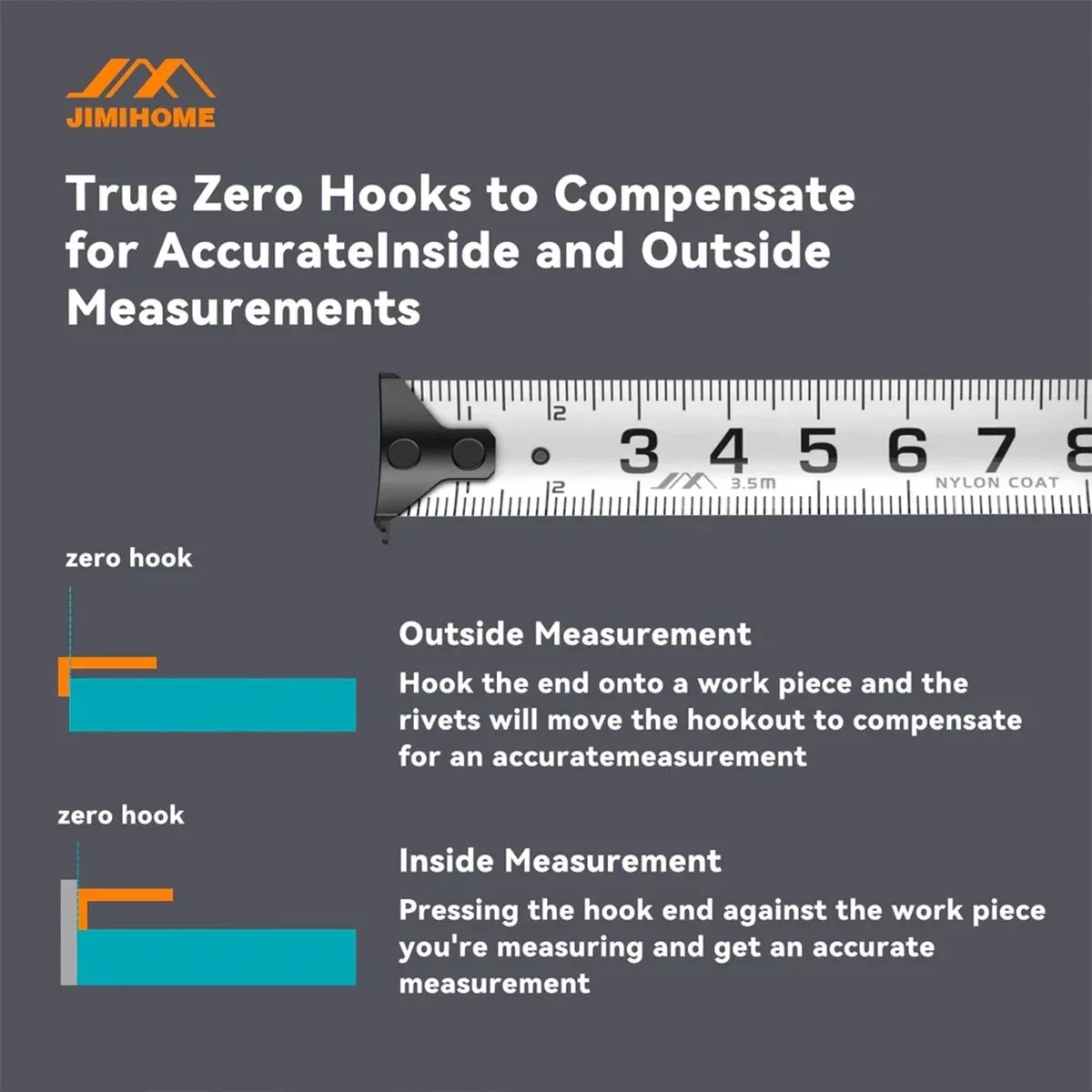 Metric Measuring Tape 3/5M High Precision Wear-resistant Steel Measuring Tape Lightweight Portable Hand Ruler tape measure measuring tape