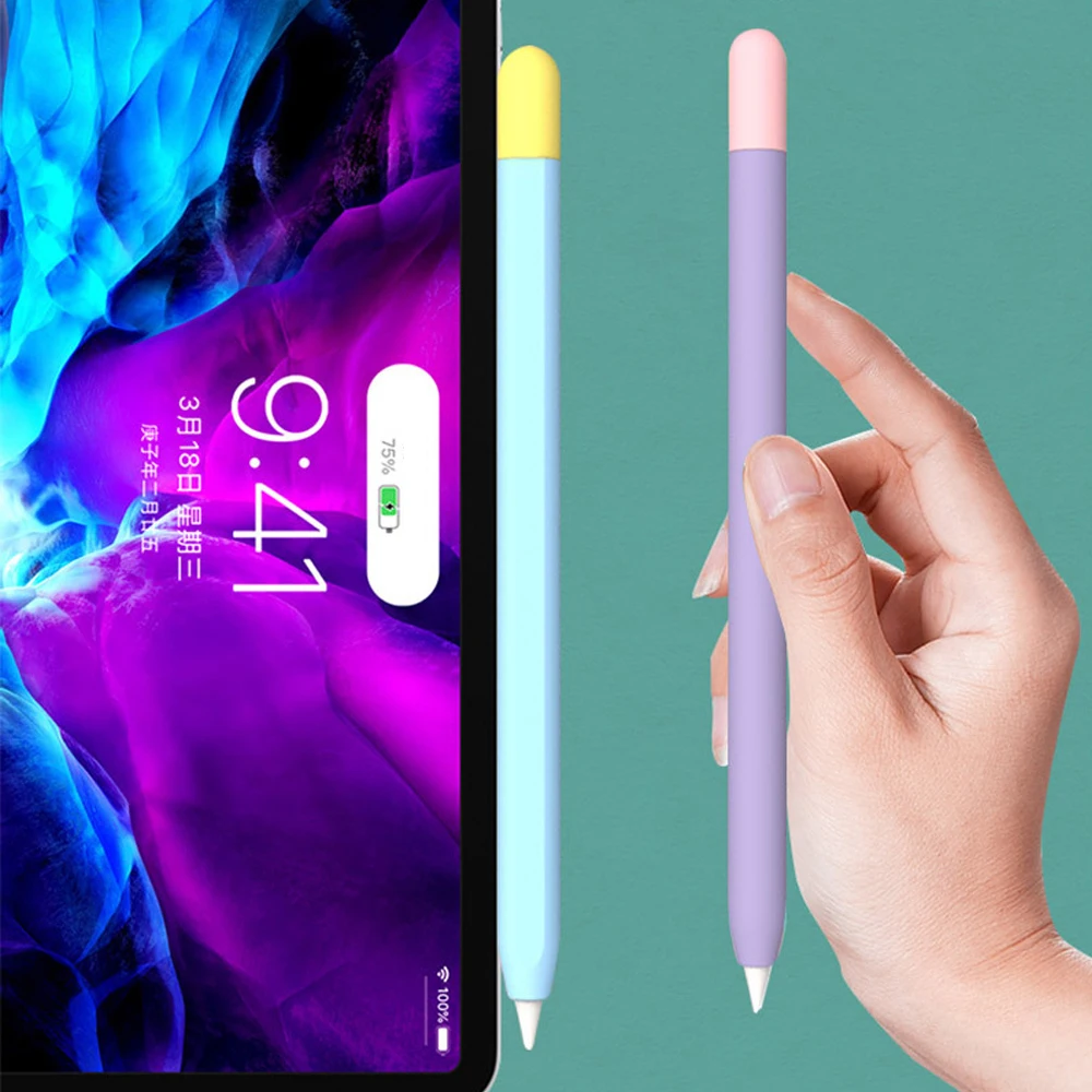 Colorful Non-Slip Silicone Stylus Pen Cover - Enhanced Grip & Drop Protection