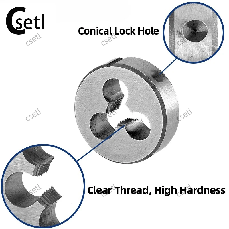 M5.5 X 0.5 Mm HSS Metric Tap And Die Set - Right Hand Taper Tap & Round Die For Thread Repair