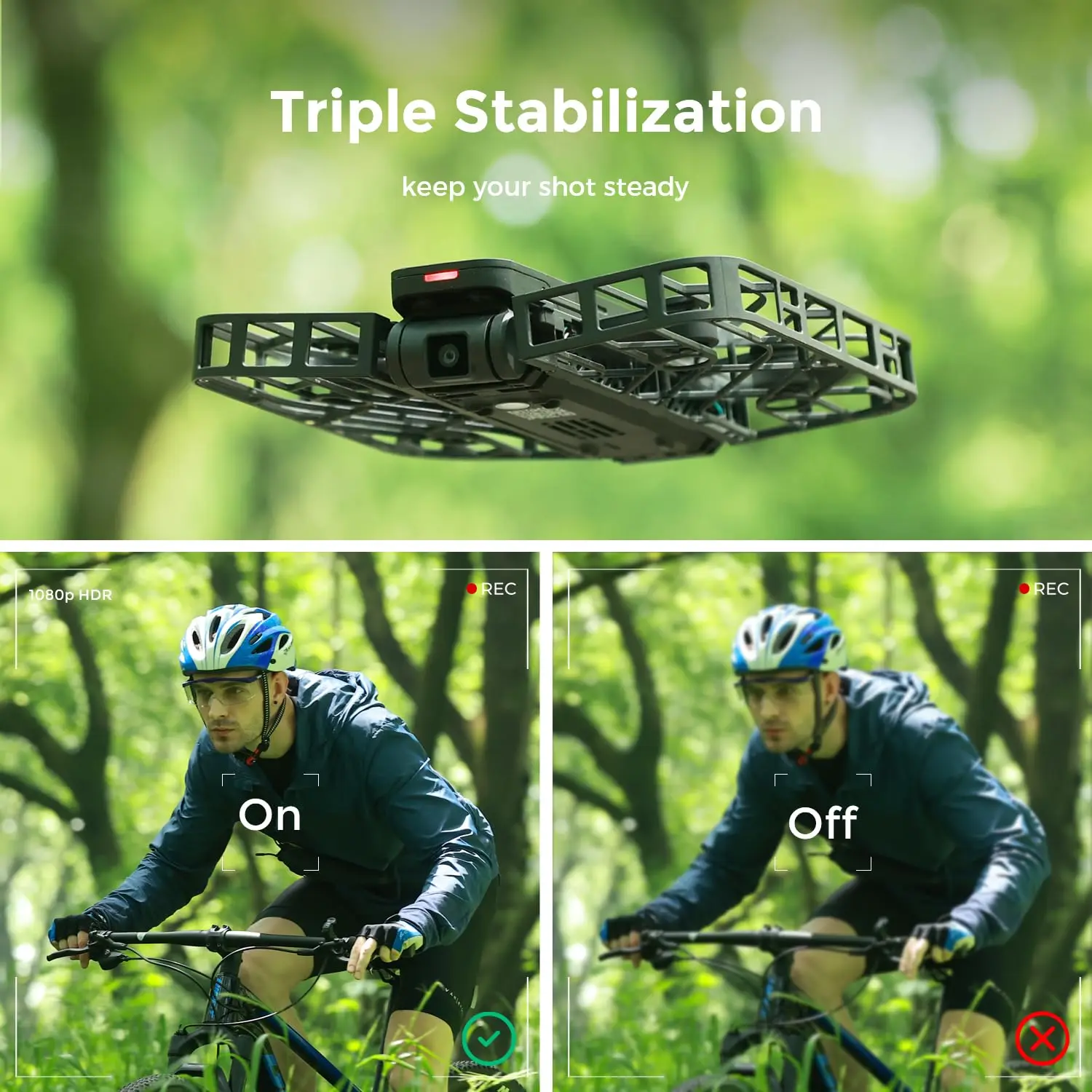 HOVER Air X1 Flying Drone Camera Llive Preview Selfie Aanti-shake HD Drone Pocket-Sized for Outdoor Camping Travel 5