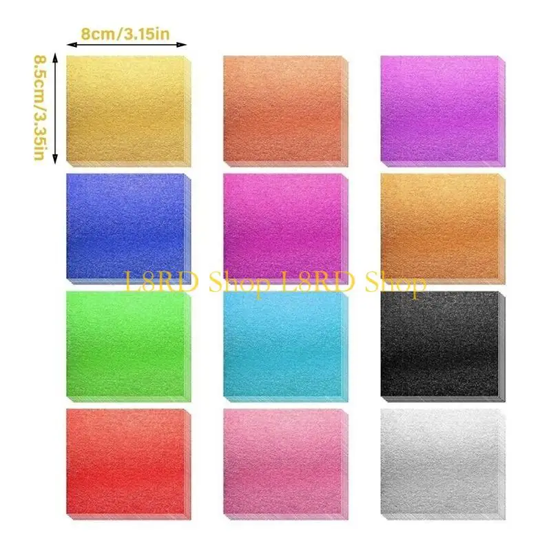 L8rd 12 색 골드 포일 잎 예술 및 공예 금 잎 시트 골드 리프 종이