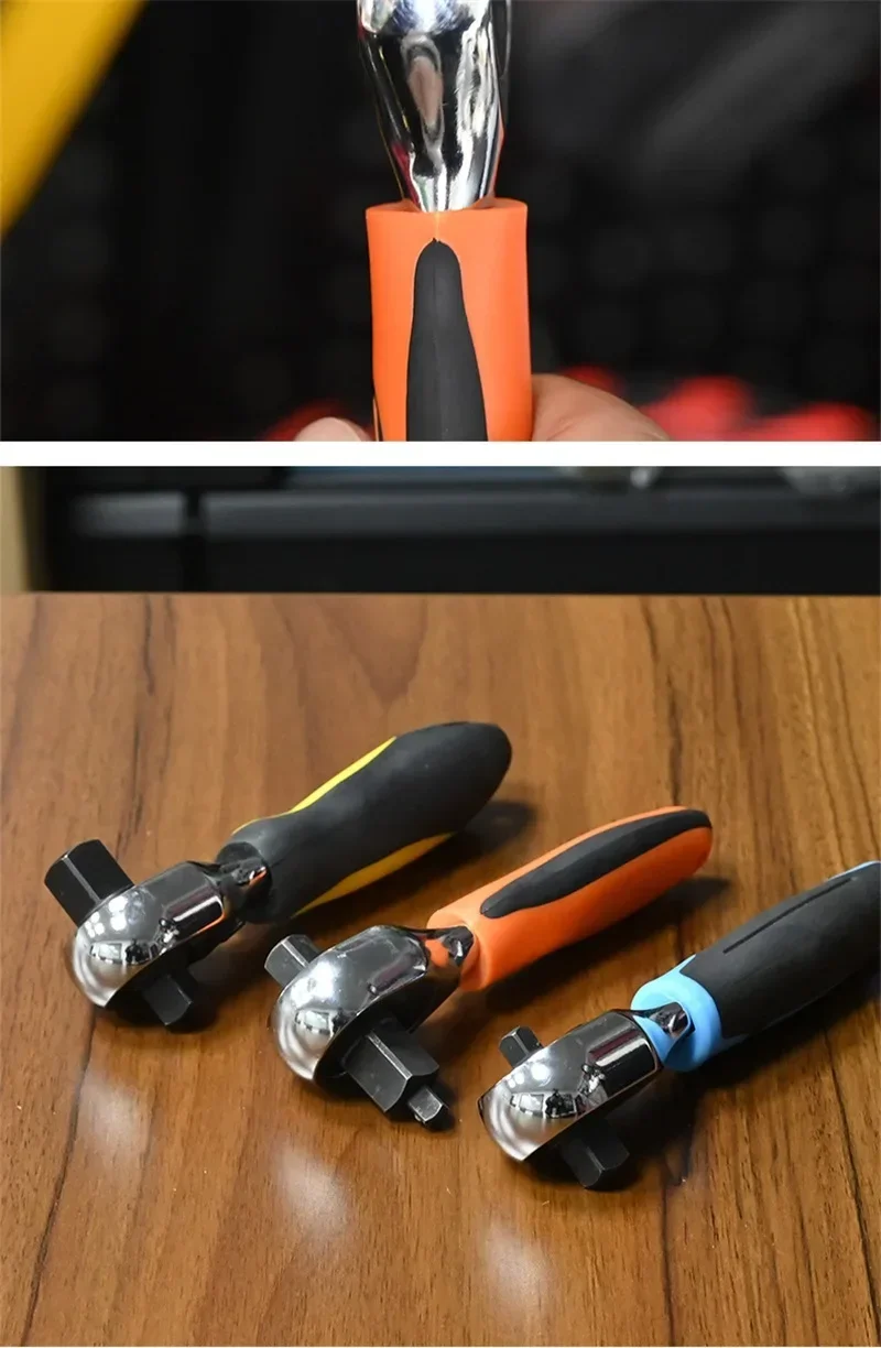 1PCS Multi-funktionale 72 Zähne Mini Doppel Kopf Gerade Griff Ratsche Müheloses 2-in-1 3-in-1 Steckschlüssel Hand Werkzeug – Detail 12