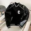 Teddy Leather Stitching C-word Wool Baseball Uniform Ce Home Letters Men's And Women's High-end Fashion Jacket 6