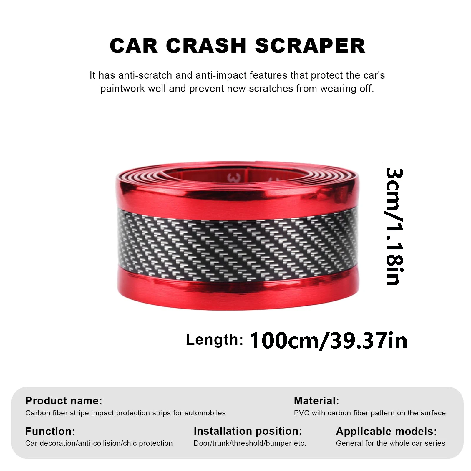 Self-Adhesive Anti-Scratch Car Door Sill Guard with Stylish Stripe Design
