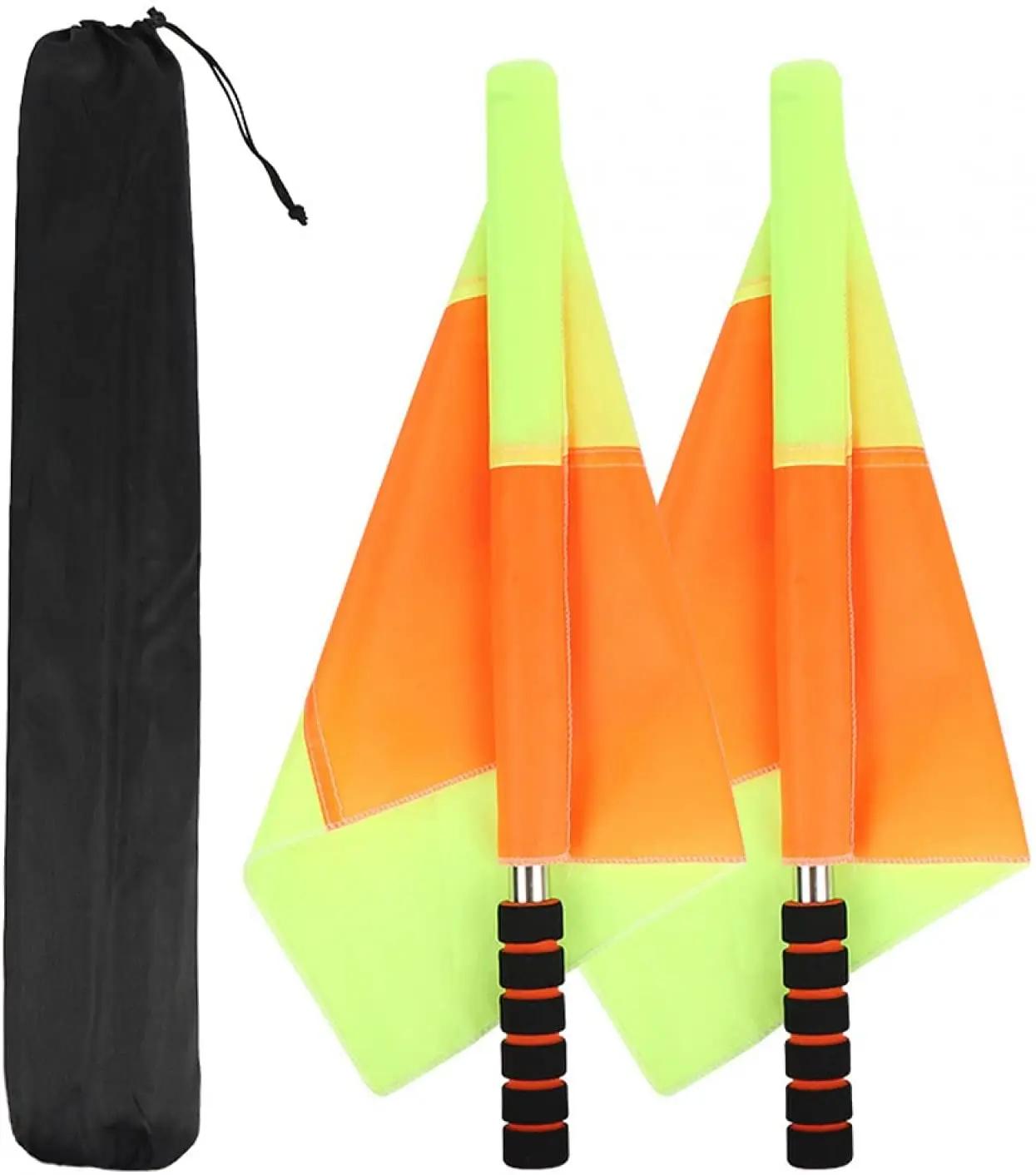 

2Pcs Linesman Referee Flag, Water Proof Referee Soccer Flag with Storage Bag for Sports Match Soccer Football