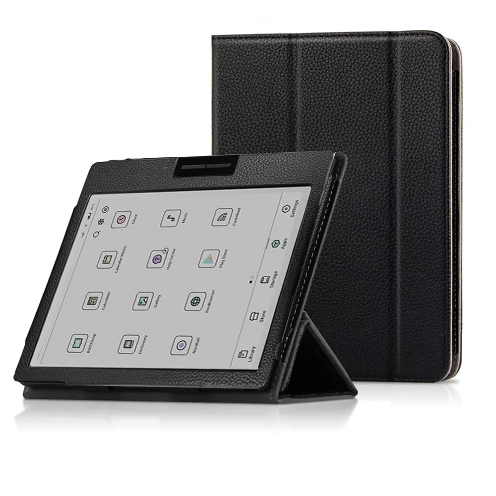 Tri-Fold Flip Cover with Hand Strap for E-Reader - Protective Case, Multi-Function Design