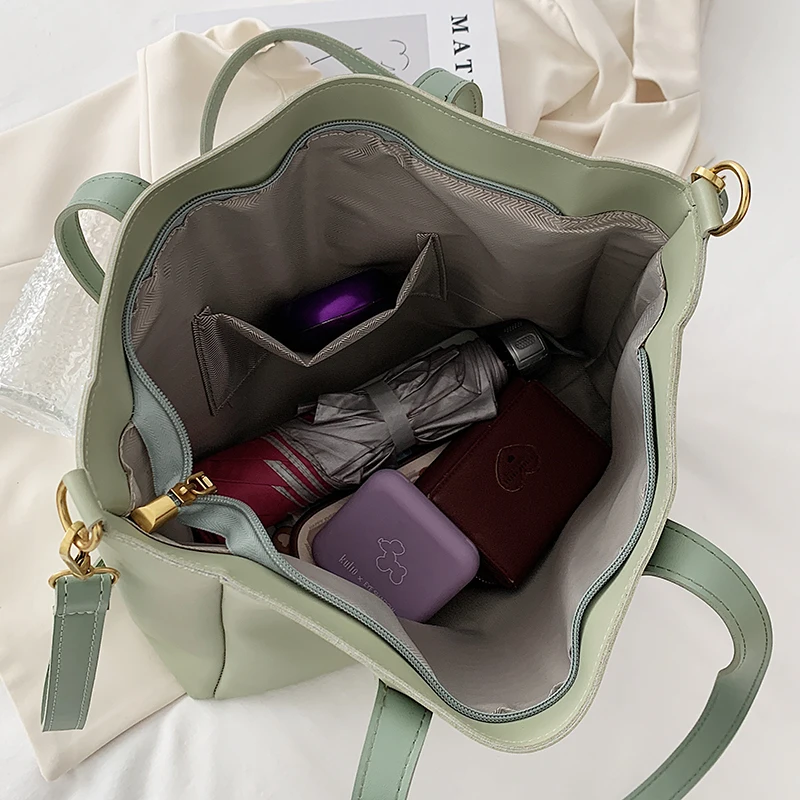 VeryMe High Quality Leather Handbags and Purse Casual Fashion Shoulder Shopper Bags Large Capacity Women's Totes New bolso mujer