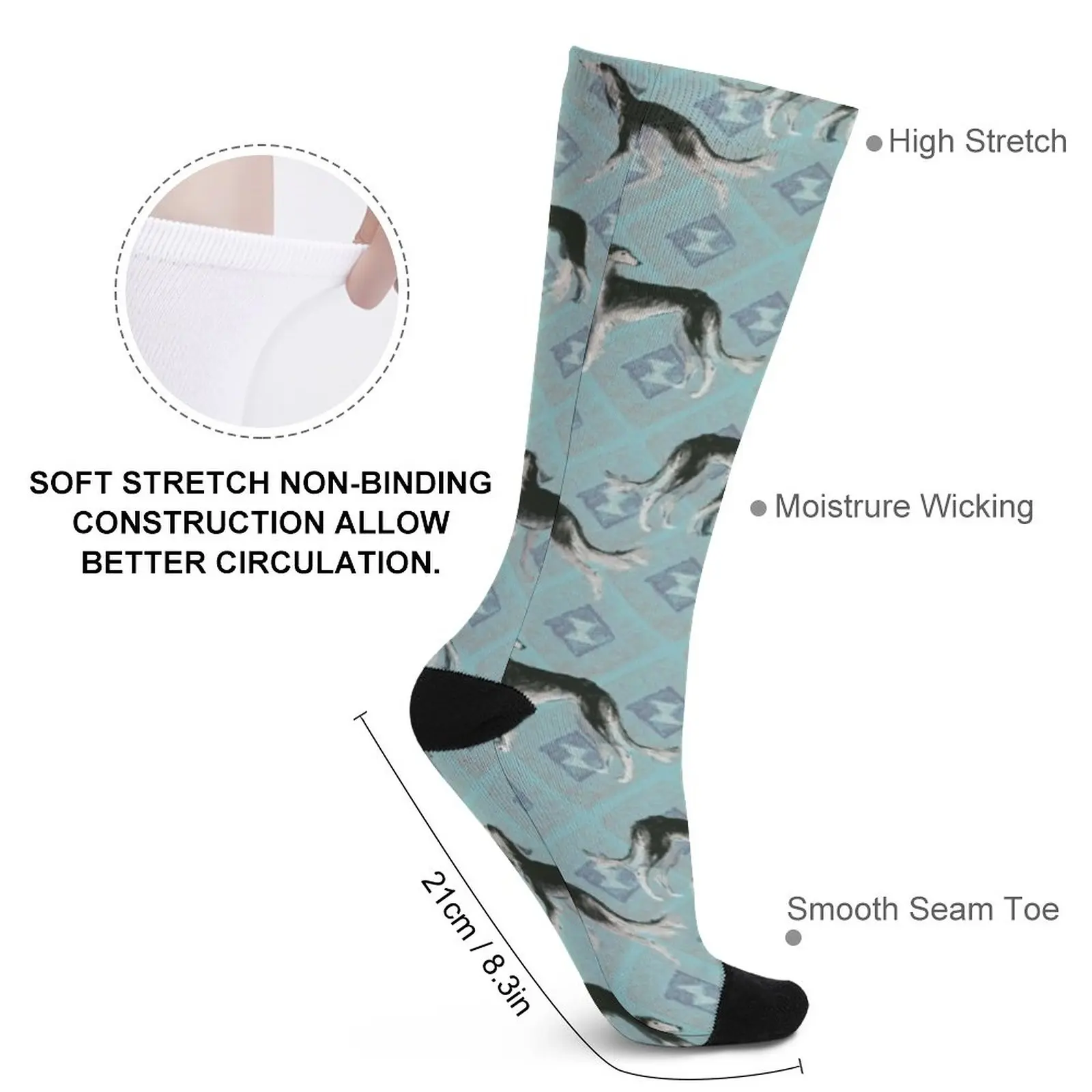 Grizzle Salukis Socks Argentina long socks man