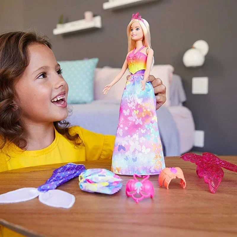 Original Barbie Brand Mermaid Dress Up Doll Feature Mermaid Doll The Girl A Birthday Present Girl Toys Gift Boneca Juguetes