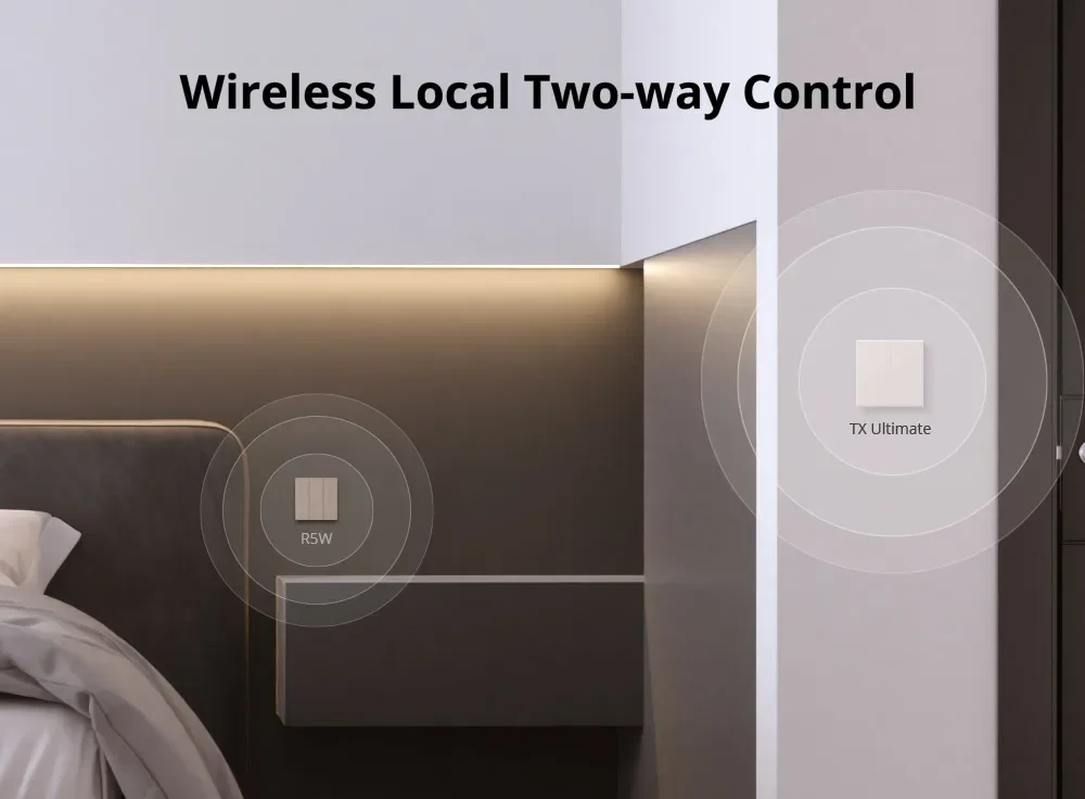 TX Ultimate T5 86 Wall Switch Full Touch Access LED Light Edge Multi-Sensory R
