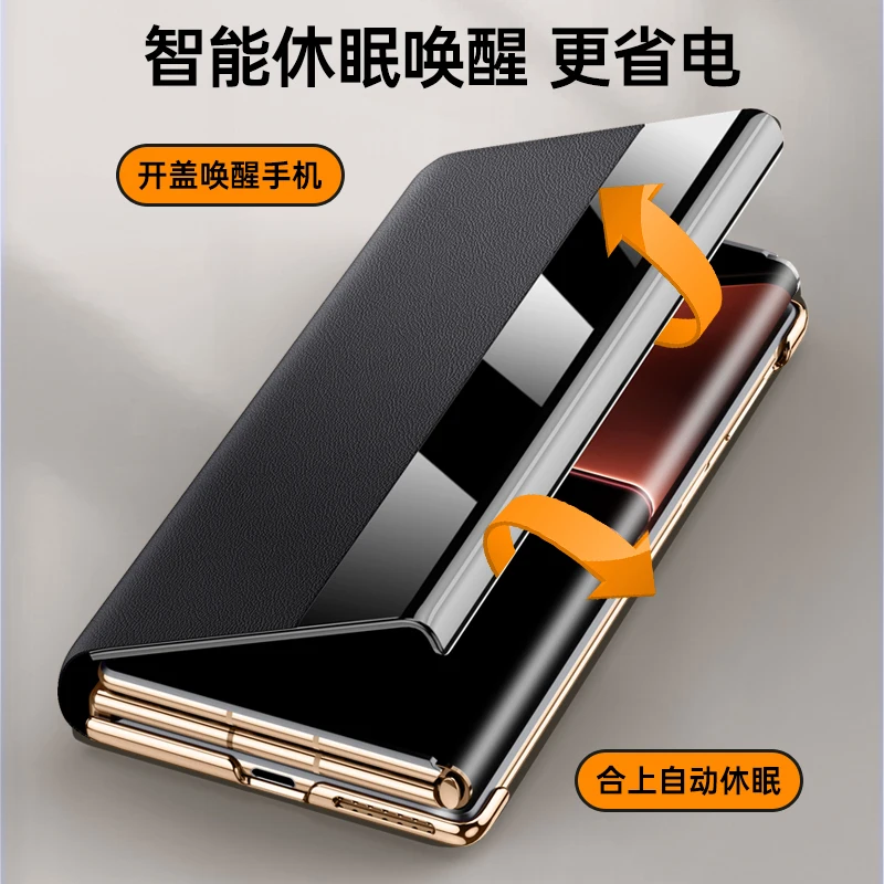 Magnetic Luxury Leather Phone Case with Rotating Kickstand Cover