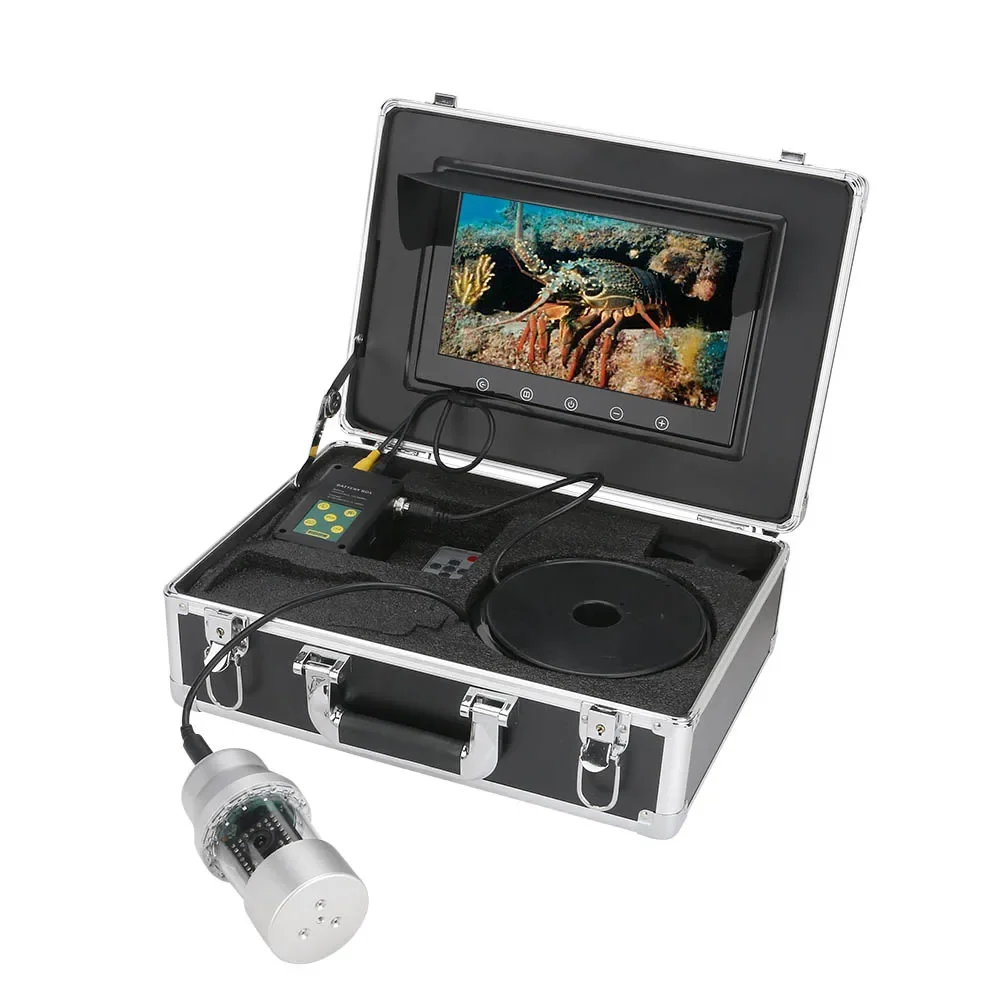 9 Inch 50m IP68 Waterproof Underwater Fishing Video Camera fish finder with 360 Degree Rotating Camera for sea fishing