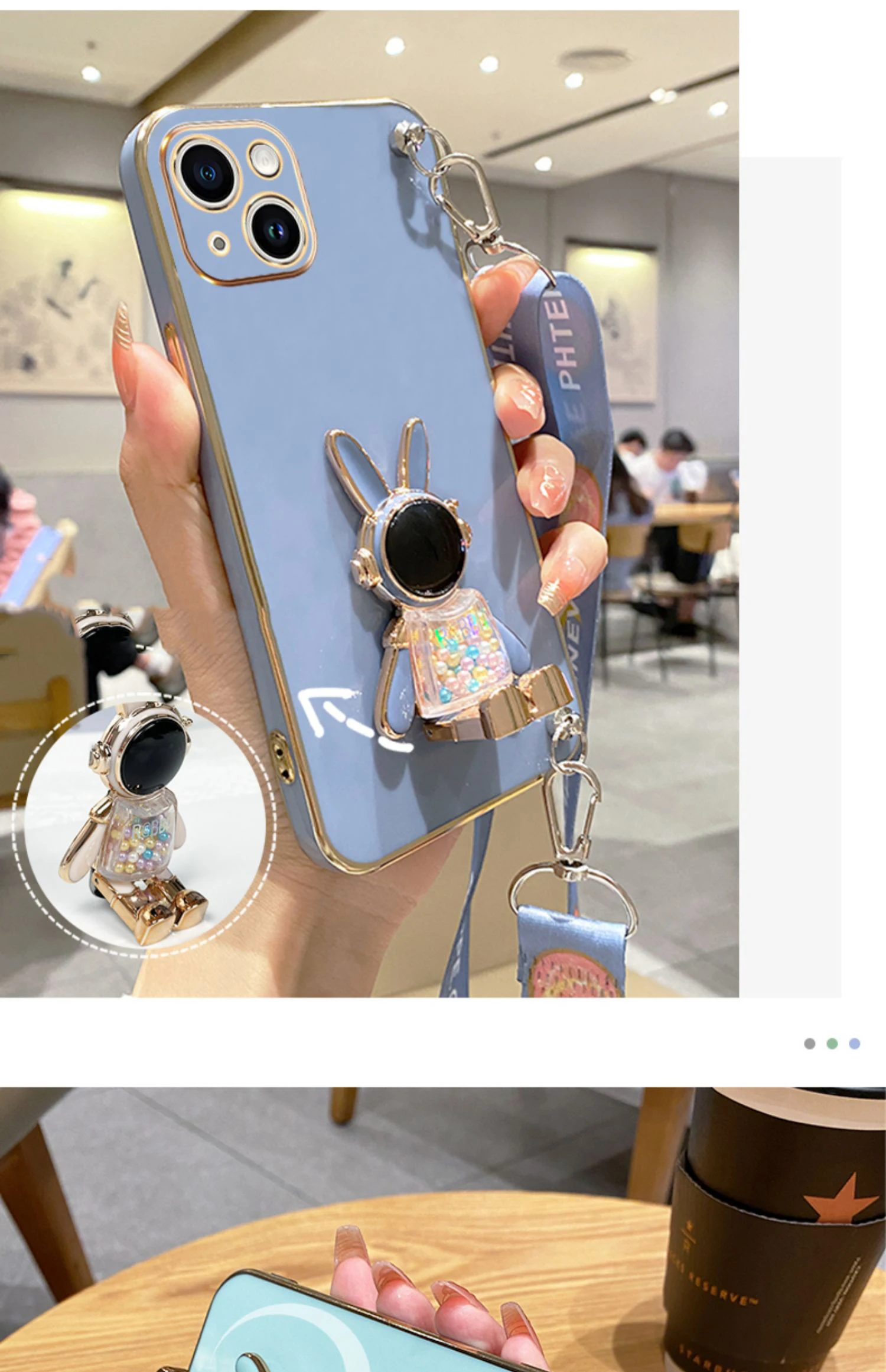 Crossbody Candy Rabbit Lanyard Strap Case For Xiaomi Mi 12T 11T 12 10 Mi13 13 Pro Lite 11 Ultra 5G 8 9 9T Cover_voghion.com