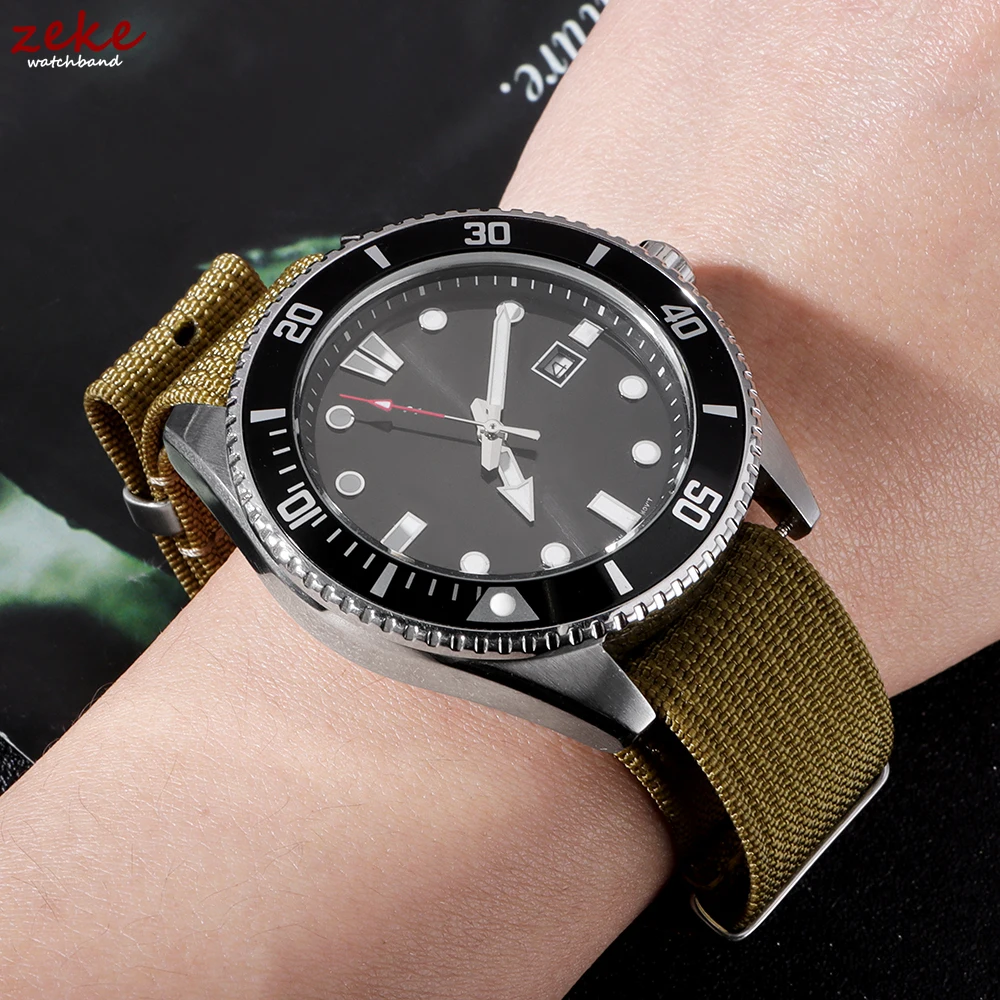 Braided Nylon Military Watch Strap - Comfortable Woven Wristband for Men & Women
