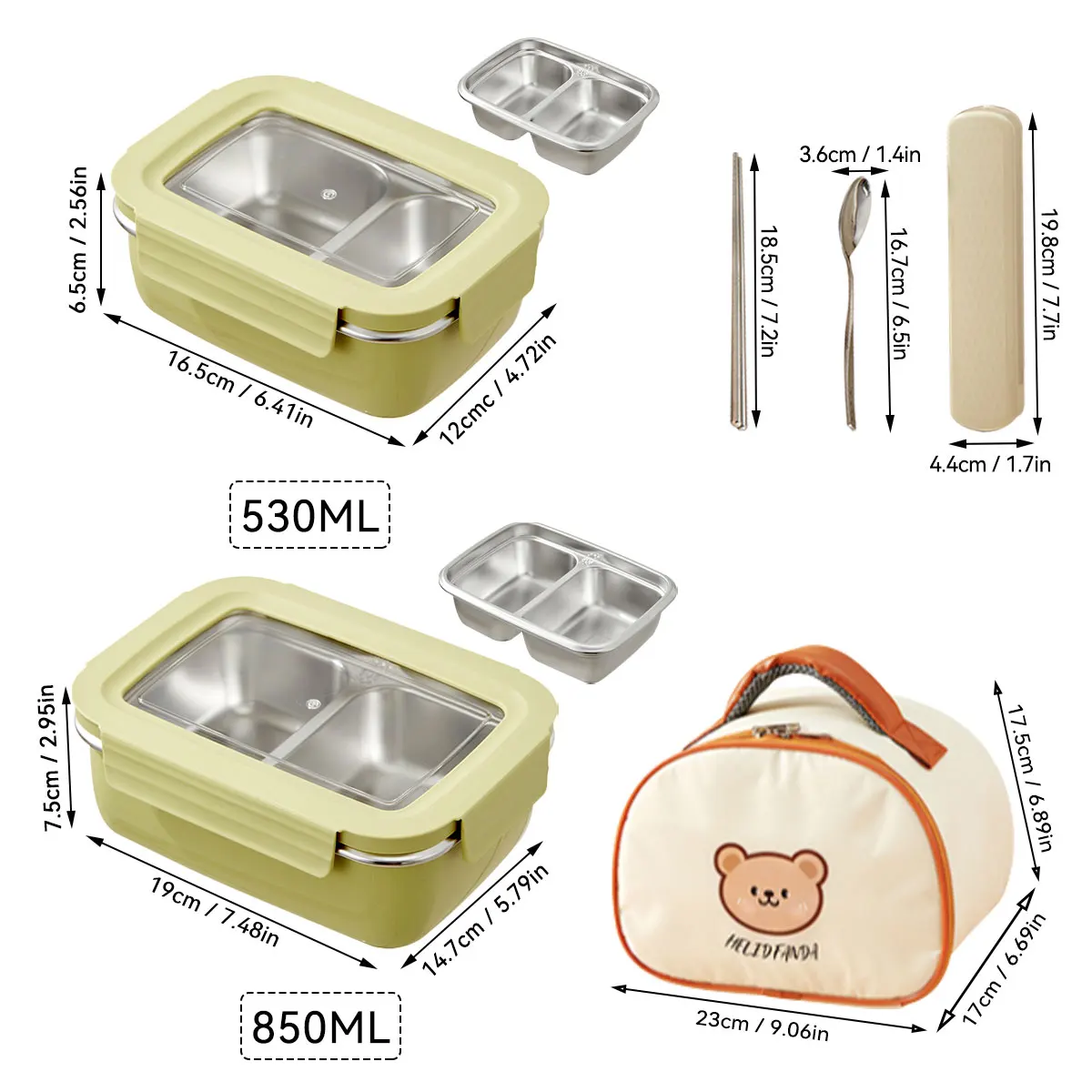 Yellow 1380ml Set