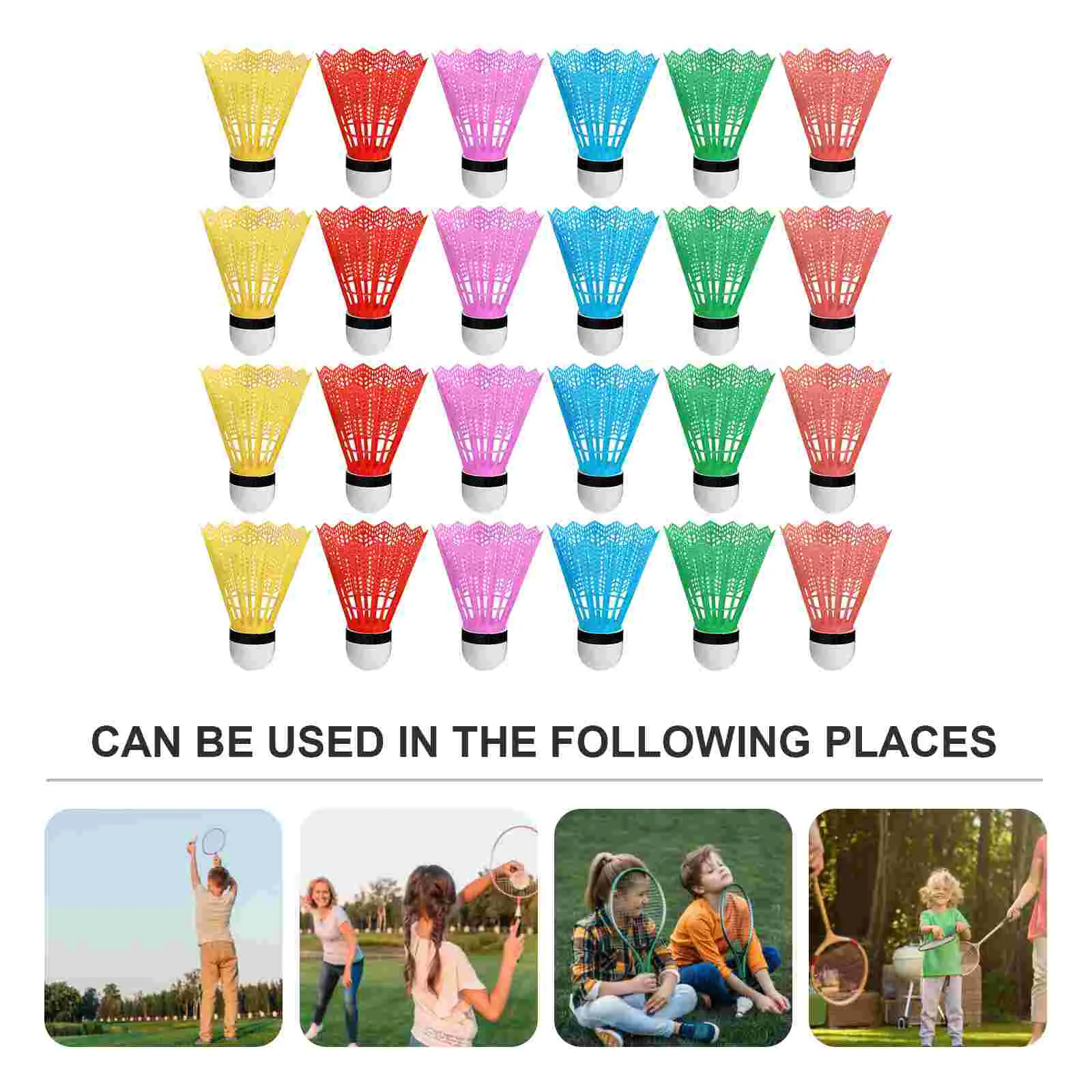 24 Pcs Shuttle Badminton Game Ball Colorful Shuttlecock Foam Head Tennis Balls Children Kid Air