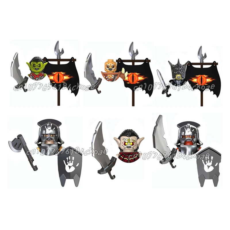 Lord Rings Movies Hobbit Bricks Dolls Goblin Ringwraith Sauron Frodo Orcs Uruk-Hai Mini Action Toy Figures Building Blocks Regali