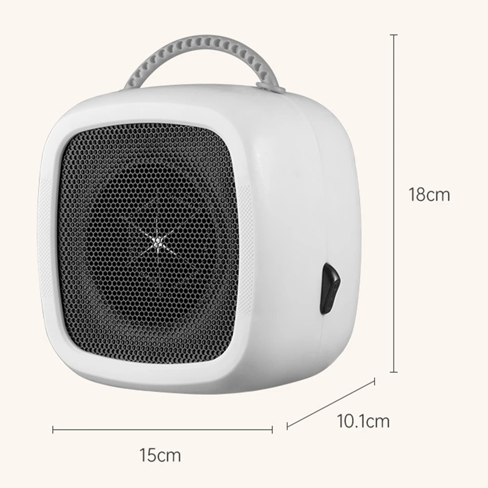 Portable Mini Desktop Fan Heater 500W Heater Fast Heating Lightweight Desktop Warm Air Indoor Office Household Warmer Fan