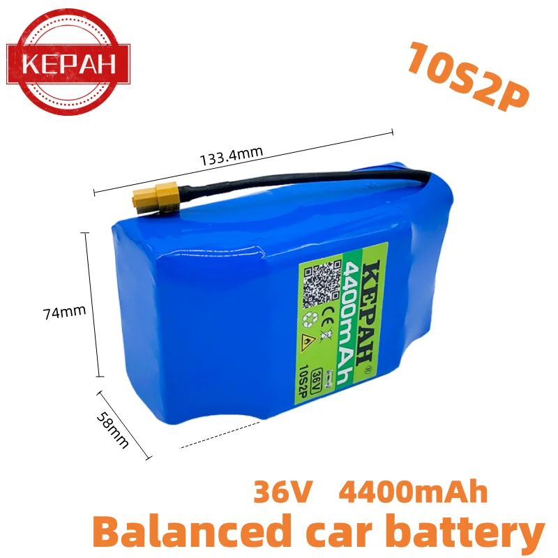 

Actual capacity10s2p36V9.8ah 450W 18650 Li ion battery pack for Cooter skateboard eBike electric bicycle 42V 37V 35e XT60 SM 2P