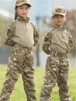 Uniforme tactique pour garçons, ensembles de vêtements de chasse, combinaisons de Camouflage Airsoft pour enfants, entraînement de randonnée en plein air Parent-enfant 1