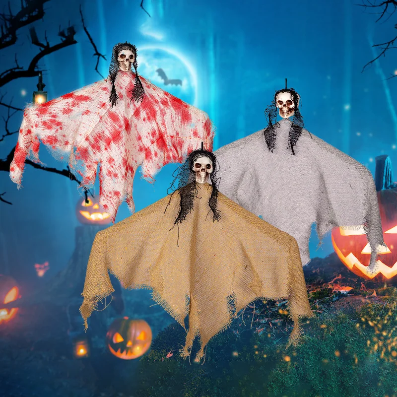 Halloween Horror Skeleton Hanging Ghost Demon Outdoor Haunted House Scary Hanging Props Halloween Party Decora ﻿