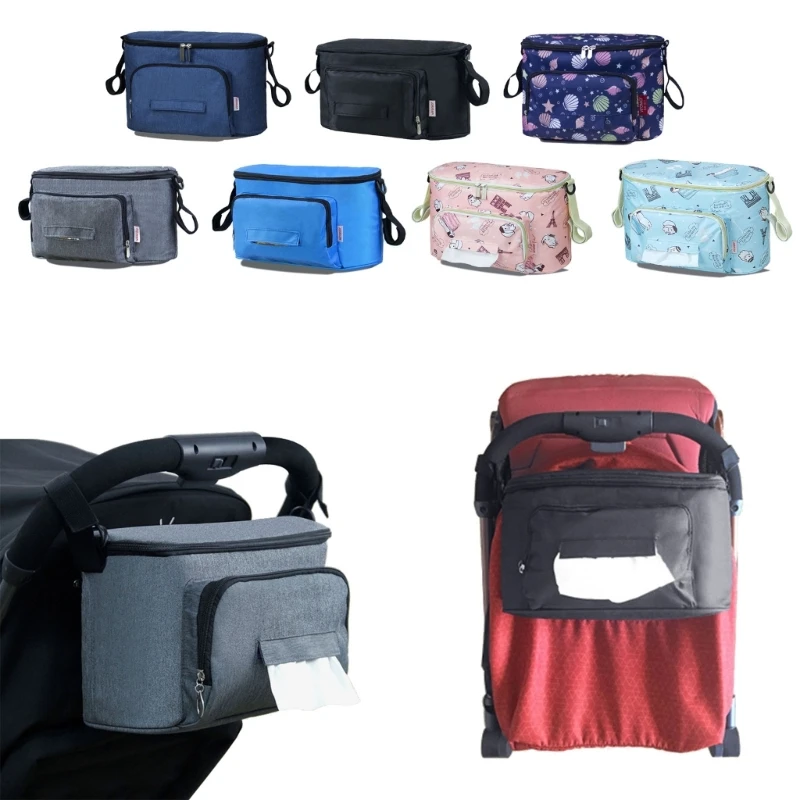 

Baby Stroller Organizer Bags Mummy Large Capacity Travel Hanging Bag Bottle Holder Pram Diaper Bags Baby Stroller Accessories