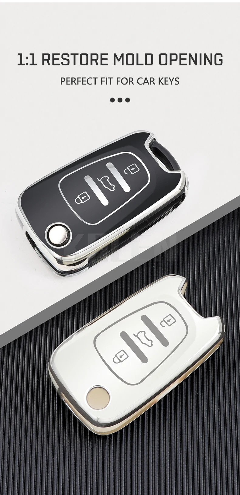 TPU Car Flip Key Case Cover Shell Fob per Hyundai I20 I30 Ix20 Ix35 Elantra Accent per KIA Sportage Rio 3 Soul Optima Ceed K5 K2 - Sd437ff7bd1cf4d8fb32aff35c6d245d0y