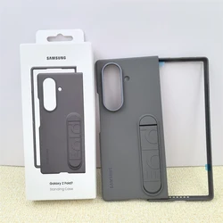 Luxury Matte Hard Shell Case with Kickstand and Camera Protection for Galaxy Z Fold 8 (Dark grey)