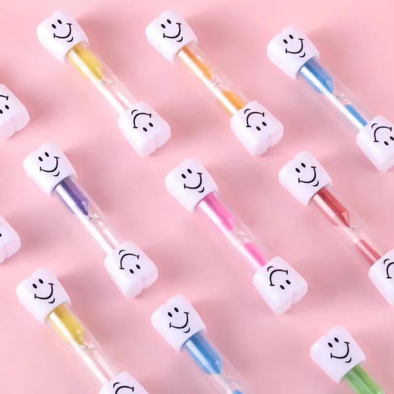 Children Kids Toothbrush Timer 3 Minutes 2 Minutes Smile Sandglass Tooth Brushing Hourglass Gift Sand Clock 4