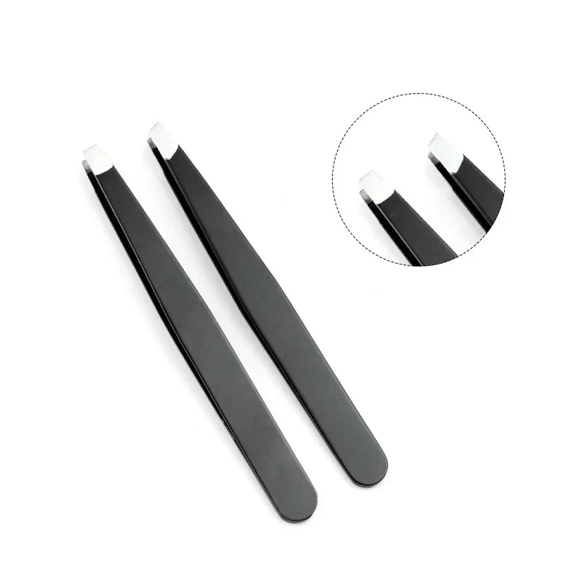 1Set Professional Tweezers with Storage Case for Eyebrows Clip Tongs Stainless Steel Hair Removal Man or Wemen Makeup Tools