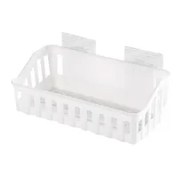 Bathroom Corner Shower Shelf Toilet Adhesive Shampoo Gel Storage Basket Wall Hanging Bathroom Rack Bedside Sundries Storage Case 1