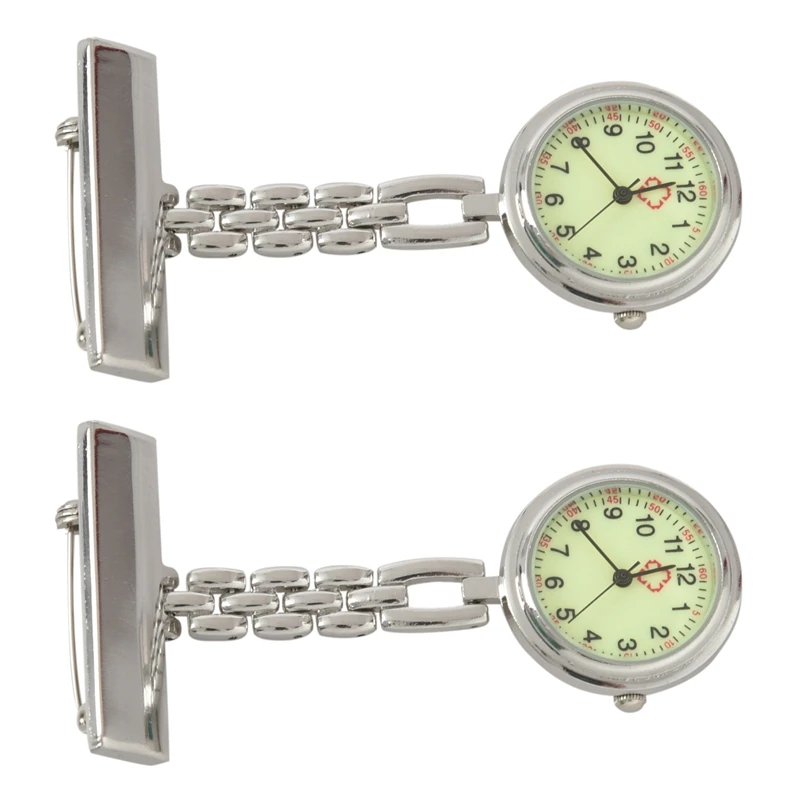 

2X Nurse Brooch Pocket Fob Pendant Quartz Watch New