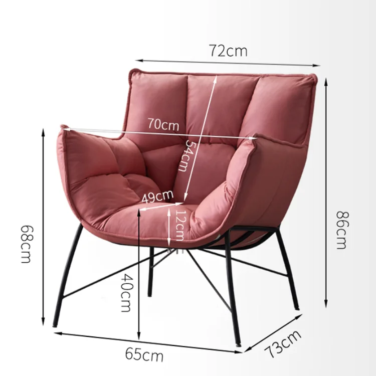 Description Picture 2 of itemNordic Living Room Chairs Home Furniture Light Luxury Lazy Sofa Chairs Bedroom Fashion Backrest Chair Leisure Armchair